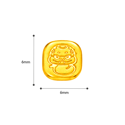 TAKA Jewellery Petite Gold 999 Pure Gold Chinese Zodiac Series - Square