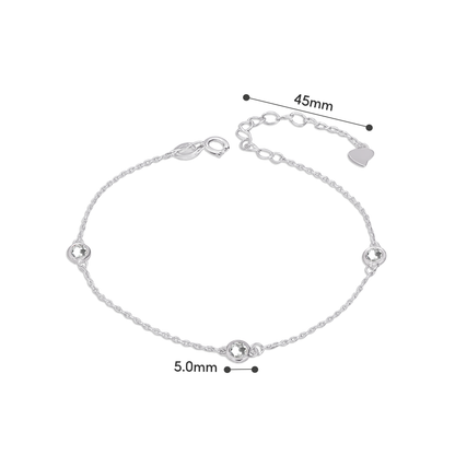 TAKA Jewellery Crystals & 925 Silver Bracelet