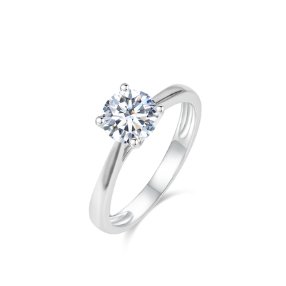 TDG 10K Gold Lab Grown Diamond Classic Solitaire Ring - 1.5CT±