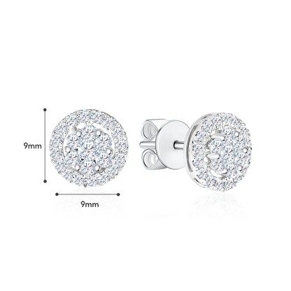 TAKA Jewellery 10K Gold Lab Grown Diamond Flower-Shaped Cascade Earrings