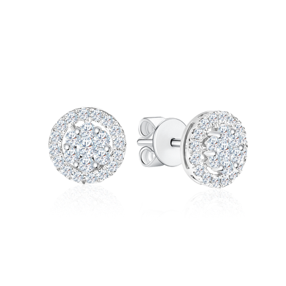 TAKA Jewellery 10K Gold Lab Grown Diamond Flower-Shaped Cascade Earrings