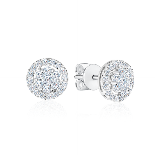 TAKA Jewellery 10K Gold Lab Grown Diamond Flower-Shaped Cascade Earrings
