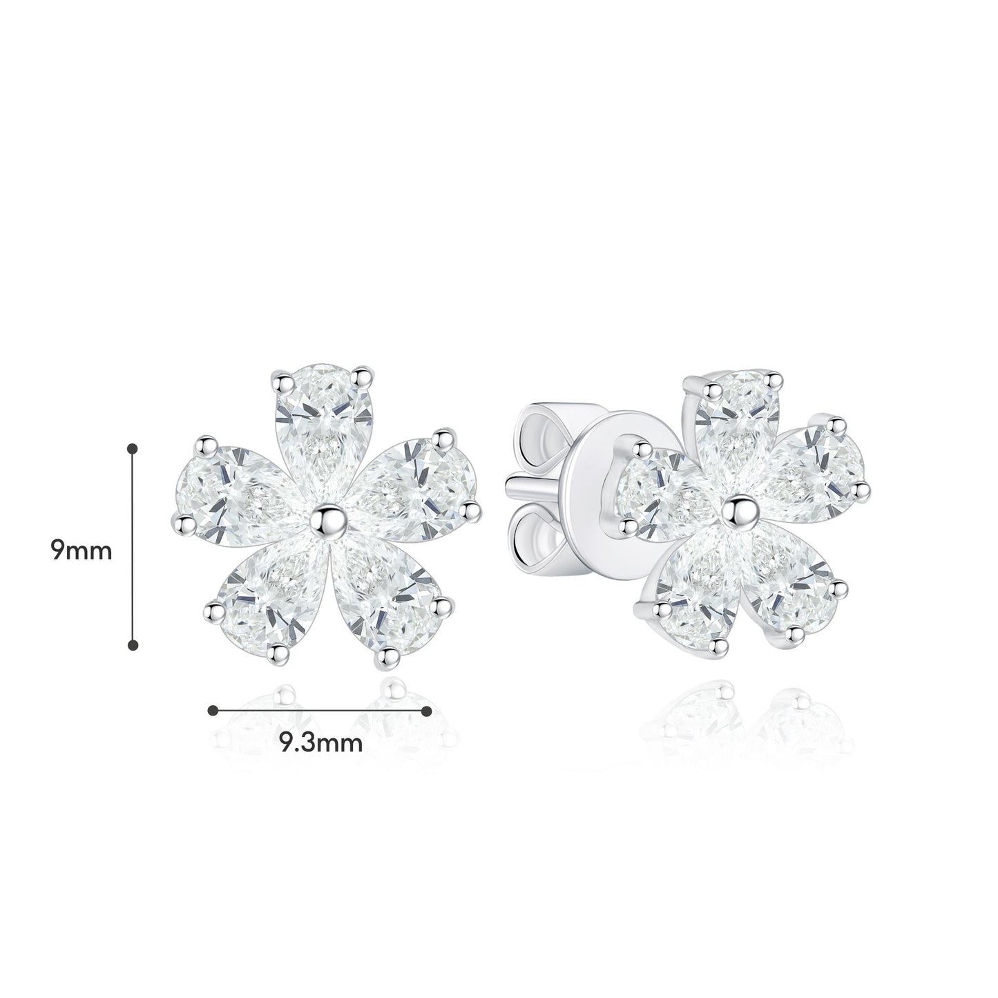 TAKA Jewellery Lab-Grown Diamond Flower Earring 10K Gold