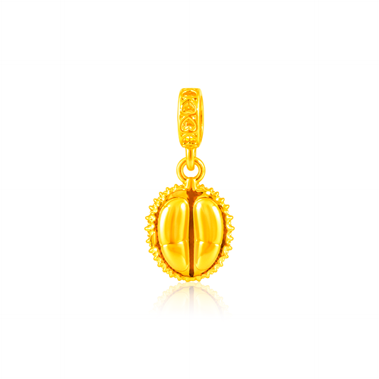TAKA Jewellery 916 Gold Durian Pendant - Lightweight Hollow