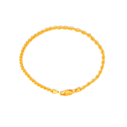 TAKA Jewellery  Hollow Rope 916 Gold Bracelet - 2.6mm