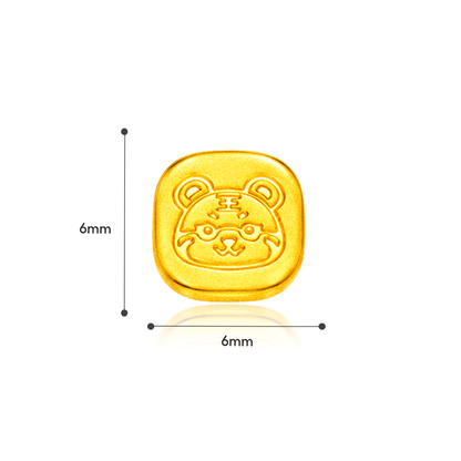 TAKA Jewellery Petite Gold 999 Pure Gold Chinese Zodiac Series - Square