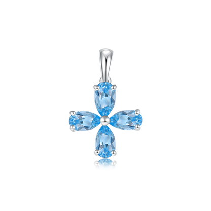 TAKA Jewellery Spectra Blue Topaz Pendant 9K