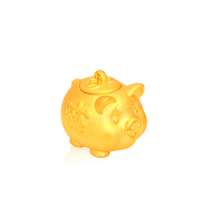 TAKA Jewellery 999 Pure Gold Piggy Bank or Fortune Cat
