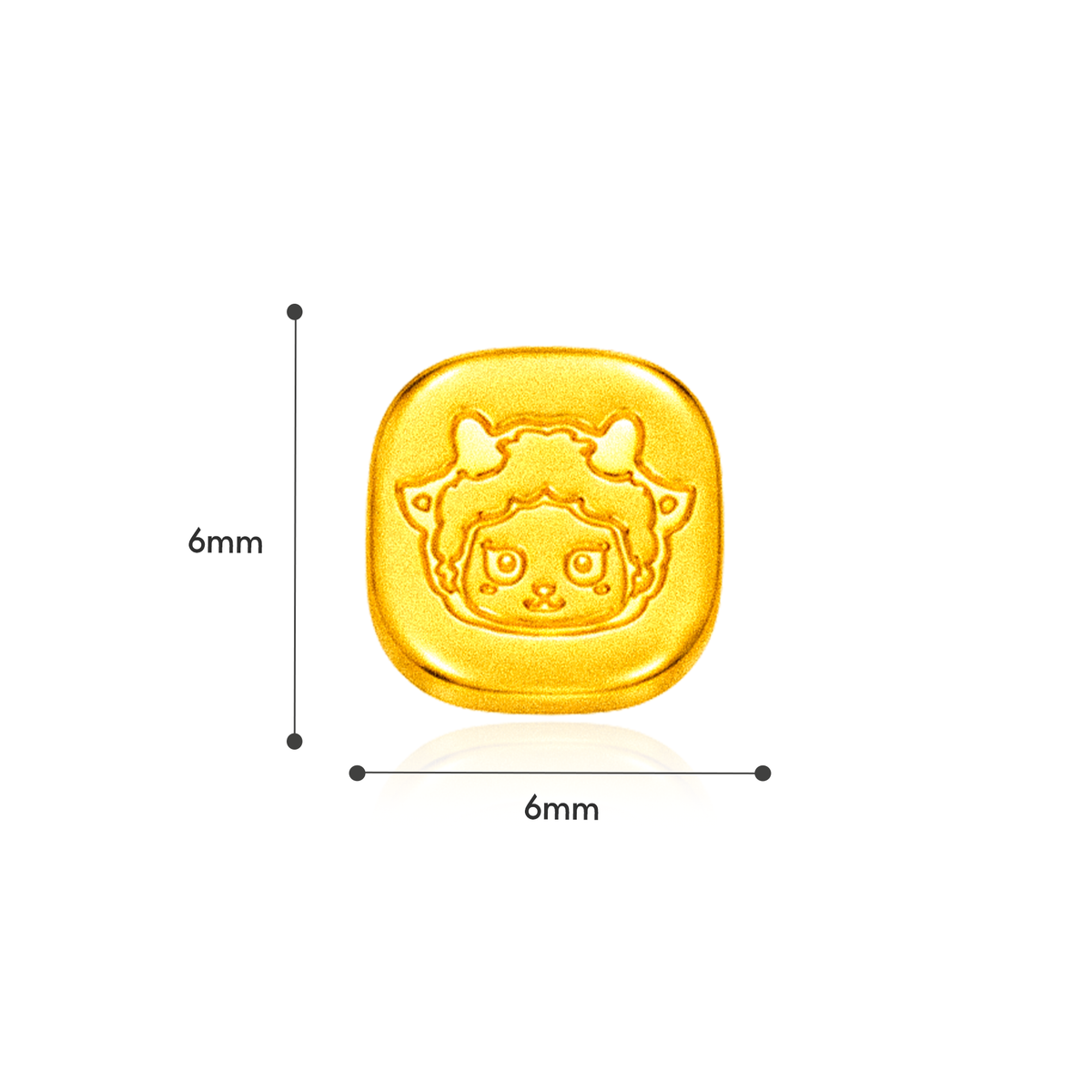 TAKA Jewellery Petite Gold 999 Pure Gold Chinese Zodiac Series - Square