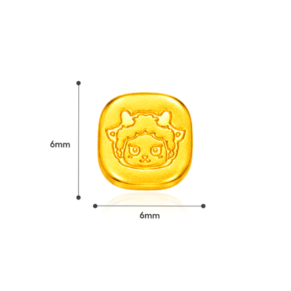 TAKA Jewellery Petite Gold 999 Pure Gold Chinese Zodiac Series - Square