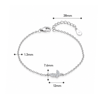 TAKA Jewellery Butterfly Spark 925 Silver Bracelet