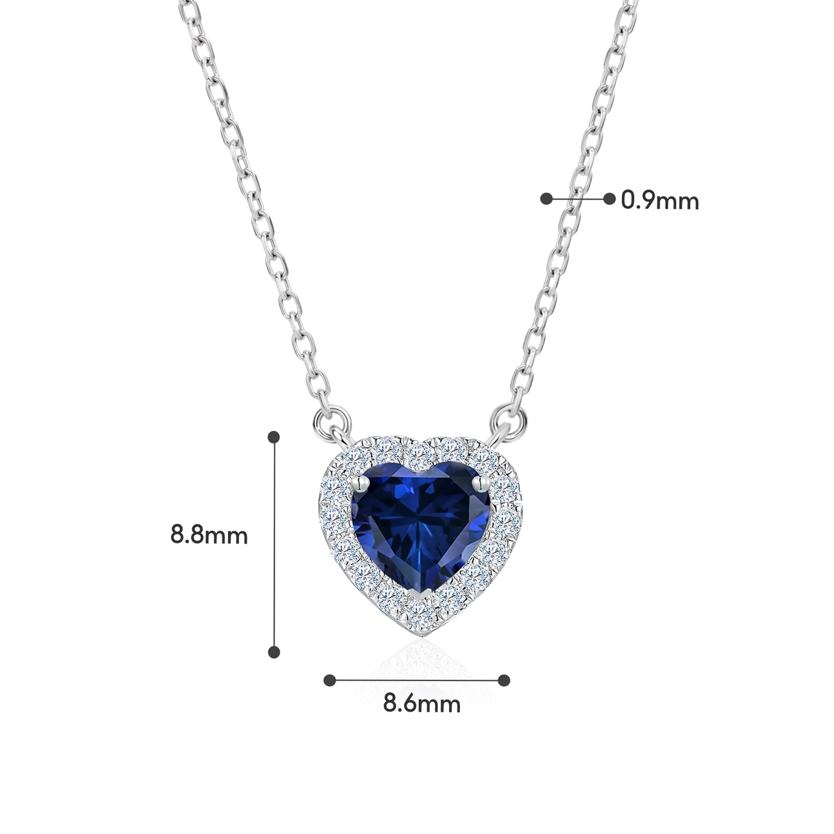 [PROMO] TAKA Jewellery 10K Lab Grown Diamond Sapphire Romance Heart Necklace
