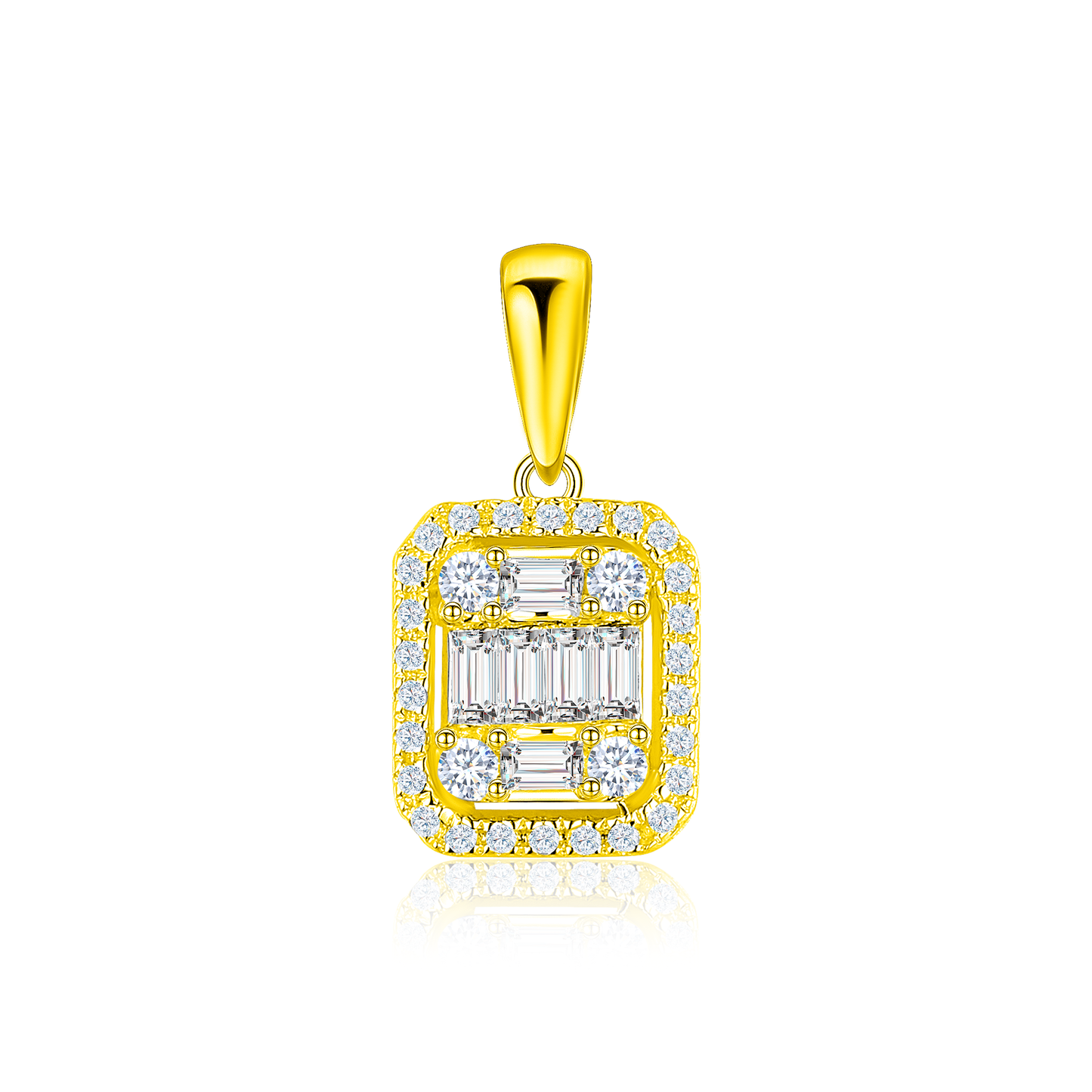 TAKA Jewellery Illusion Diamond Pendant 9K