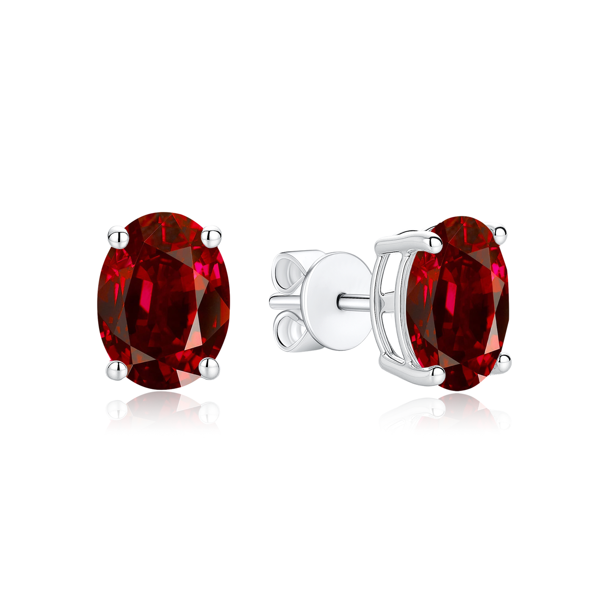 TAKA Jewellery Lab Grown Sapphire Earrings 10K Gold