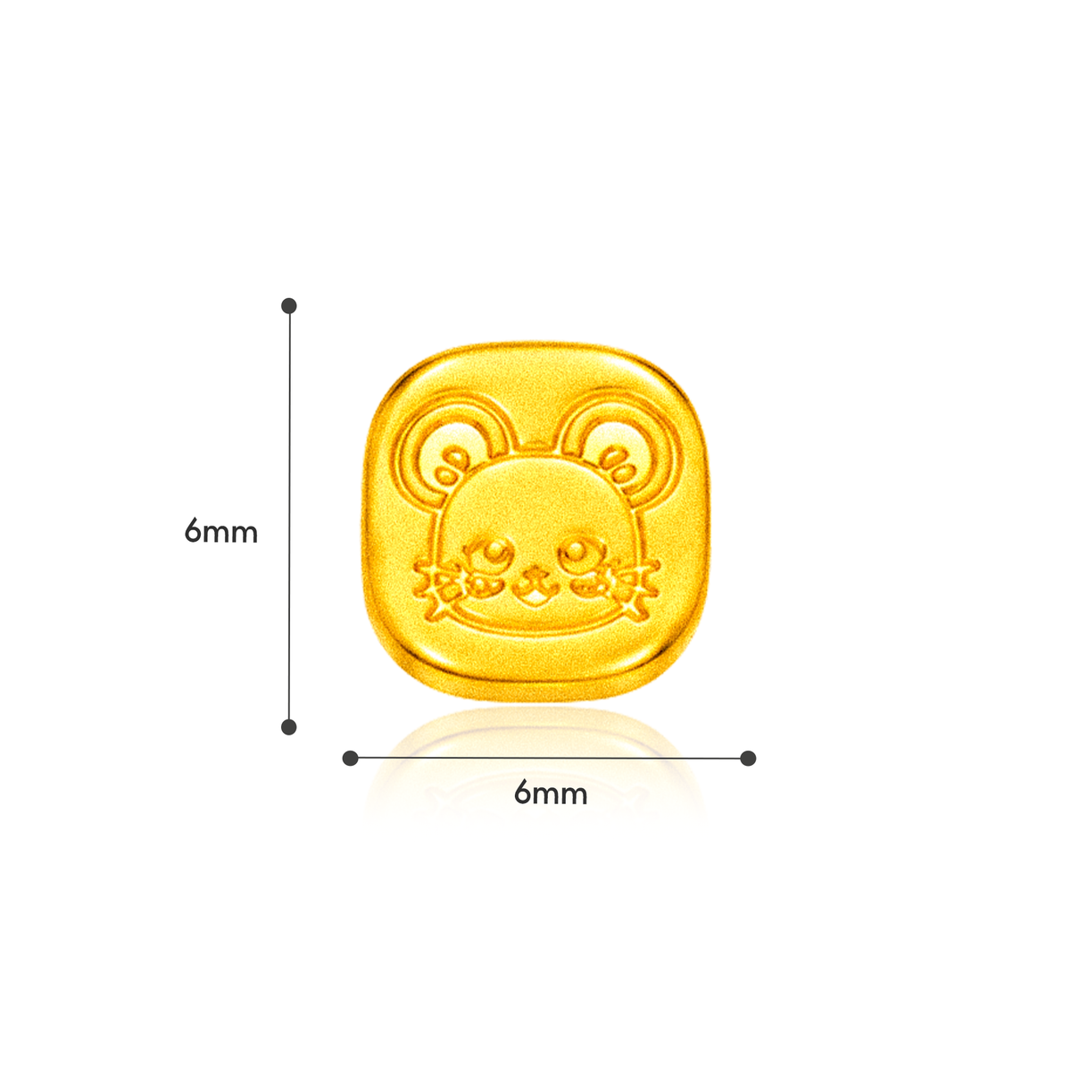 TAKA Jewellery Petite Gold 999 Pure Gold Chinese Zodiac Series - Square