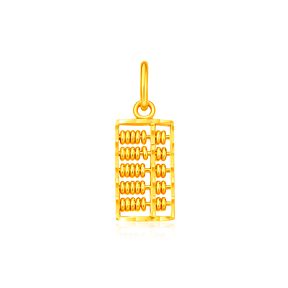 TAKA Jewellery Golden 916 Gold Abacus Pendant