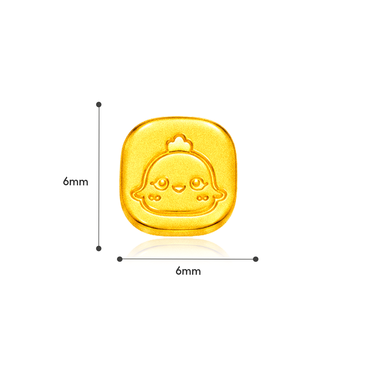 TAKA Jewellery Petite Gold 999 Pure Gold Chinese Zodiac Series - Square