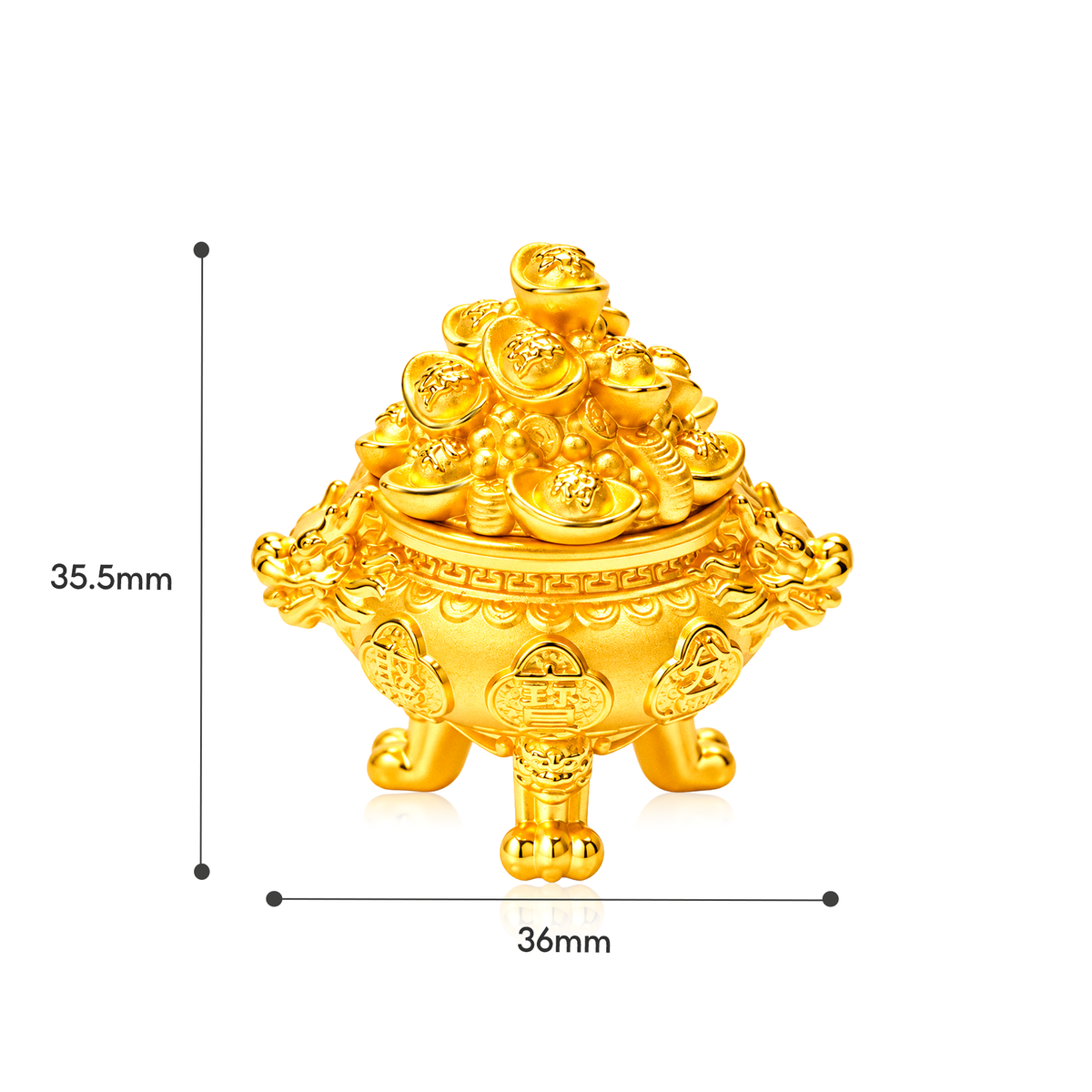 TAKA Jewellery 999 Pure Gold Abundance Wealth Bowl 聚宝盆