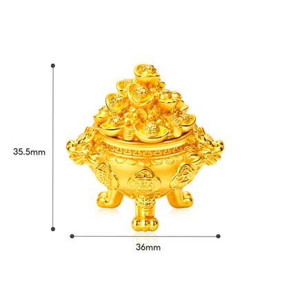 TAKA Jewellery 999 Pure Gold Abundance Wealth Bowl 聚宝盆