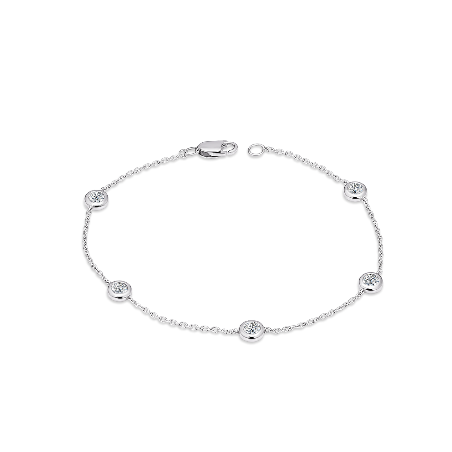 TDG 10K Gold Lab Grown Diamond Station Bracelet – 0.5TCW±