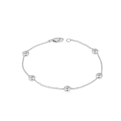 TDG 10K Gold Lab Grown Diamond Station Bracelet – 0.5TCW±