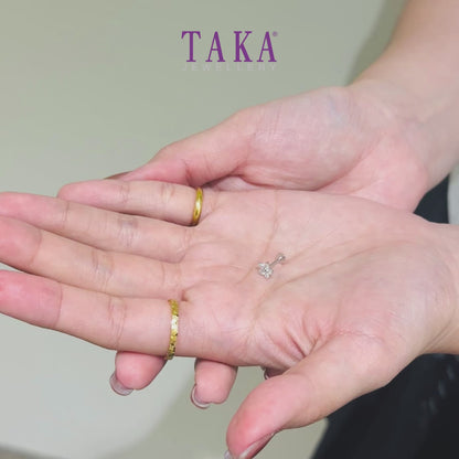 TAKA Jewellery 18K Gold Diamond Flatback Stud Earring