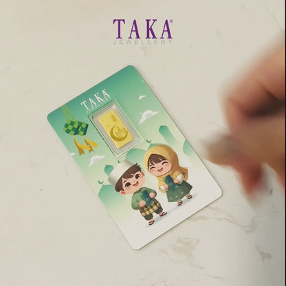TAKA Jewellery 0.2g 999.9 Pure Gold Bar – Hari Raya Edition