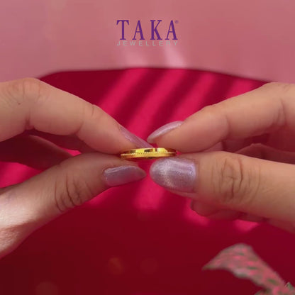 TAKA Jewellery Ever True 916 Gold Couple Ring