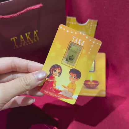 TAKA Jewellery Deepavali Edition – 0.2g 999.9 Pure Gold Bar