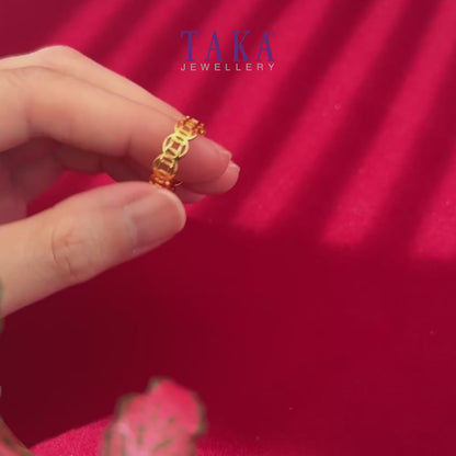 TAKA Jewellery 916 Gold Tong Qian Ring