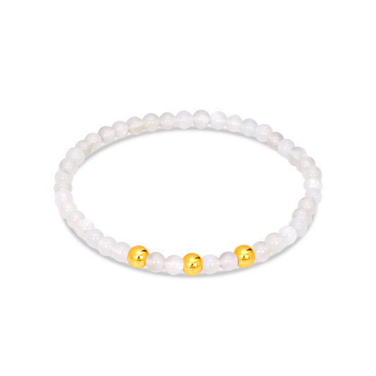 TAKA Jewellery 999 Pure Gold Ball Charm Beads Bracelet