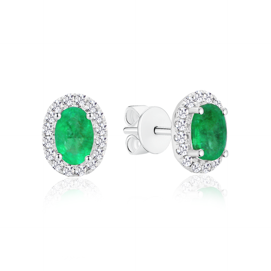 TAKA Jewellery Spectra Emerald Diamond Earrings 18K