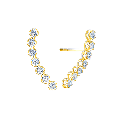 TAKA Jewellery Cresta Diamond Earrings 9K