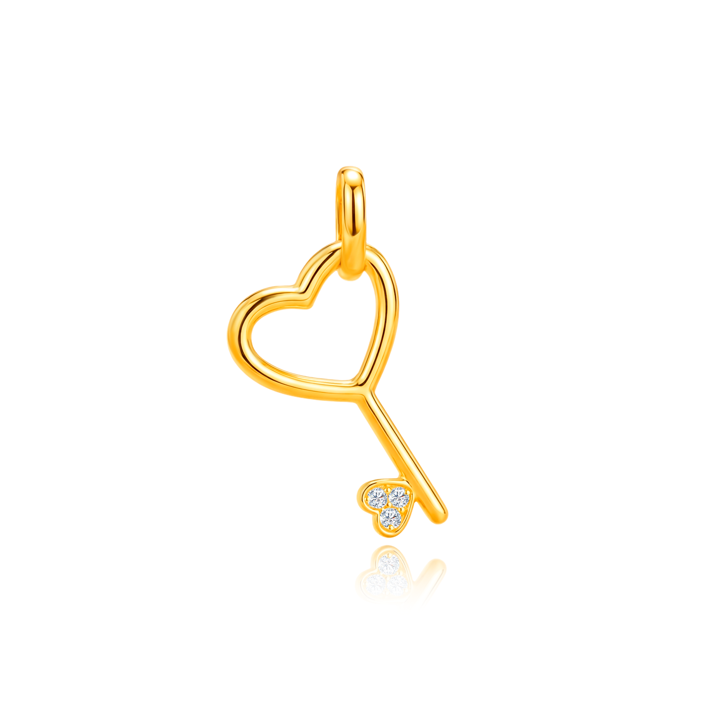 TAKA Jewellery Key Diamond Pendant 9K Gold
