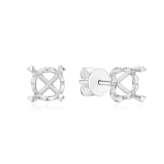 TAKA Jewellery 18K Gold Lab Grown Diamond Earrings Casing - 1.5 Carat Each Side