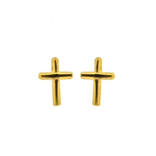 TAKA Jewellery 916 Gold Cross Earrings