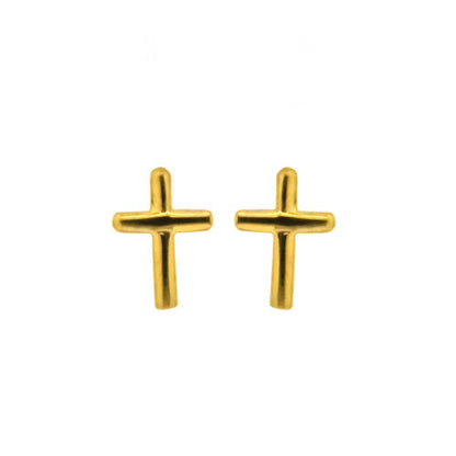 TAKA Jewellery 916 Gold Cross Earrings