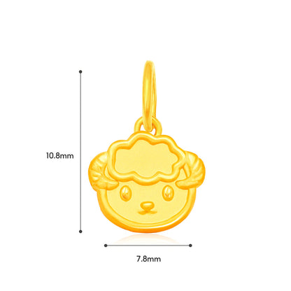 TAKA Jewellery 999 Pure Gold Mini Zodiac Blessings Series Baby Nylon Bracelet