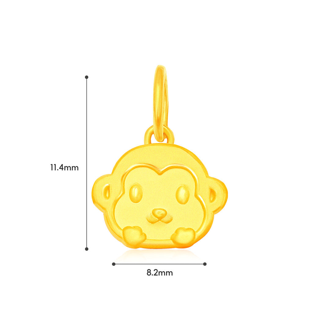 TAKA Jewellery 999 Pure Gold Mini Zodiac Blessings Series Baby Nylon Bracelet