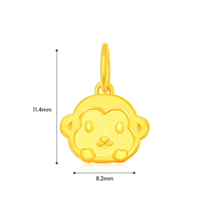 TAKA Jewellery 999 Pure Gold Mini Zodiac Blessings Series Baby Nylon Bracelet