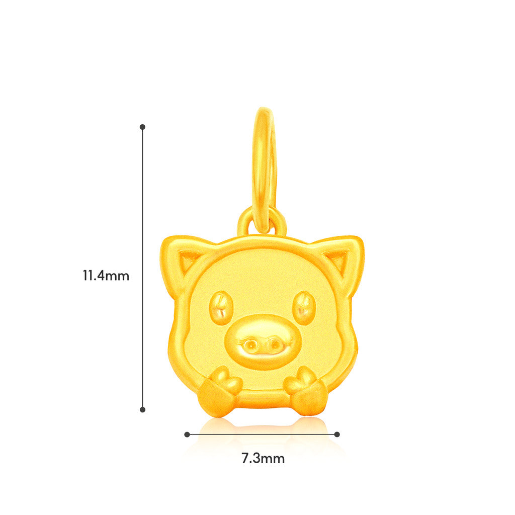 TAKA Jewellery 999 Pure Gold Mini Zodiac Blessings Series Baby Nylon Bracelet