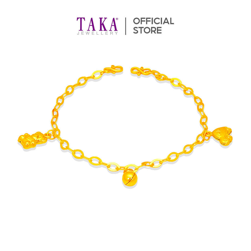 TAKA Jewellery Fortune Melody 916 Gold Baby Bracelet