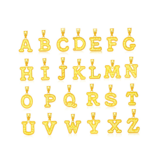 TAKA Jewellery Sparkle Collection Alphabet 916 Gold Pendant