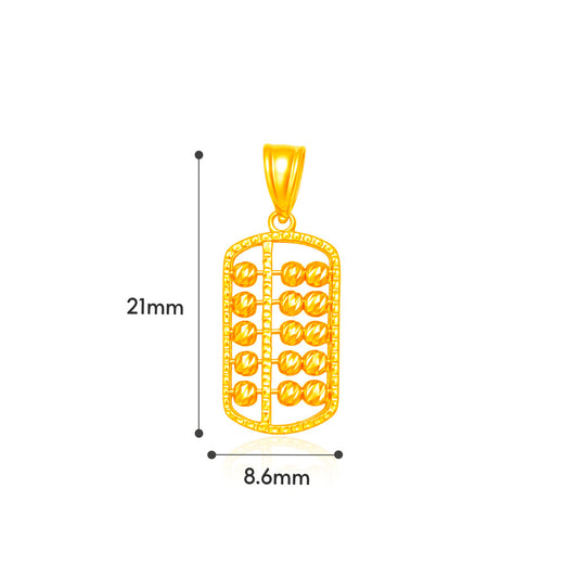 TAKA Jewellery 916 Gold Luxe Abacus Pendant