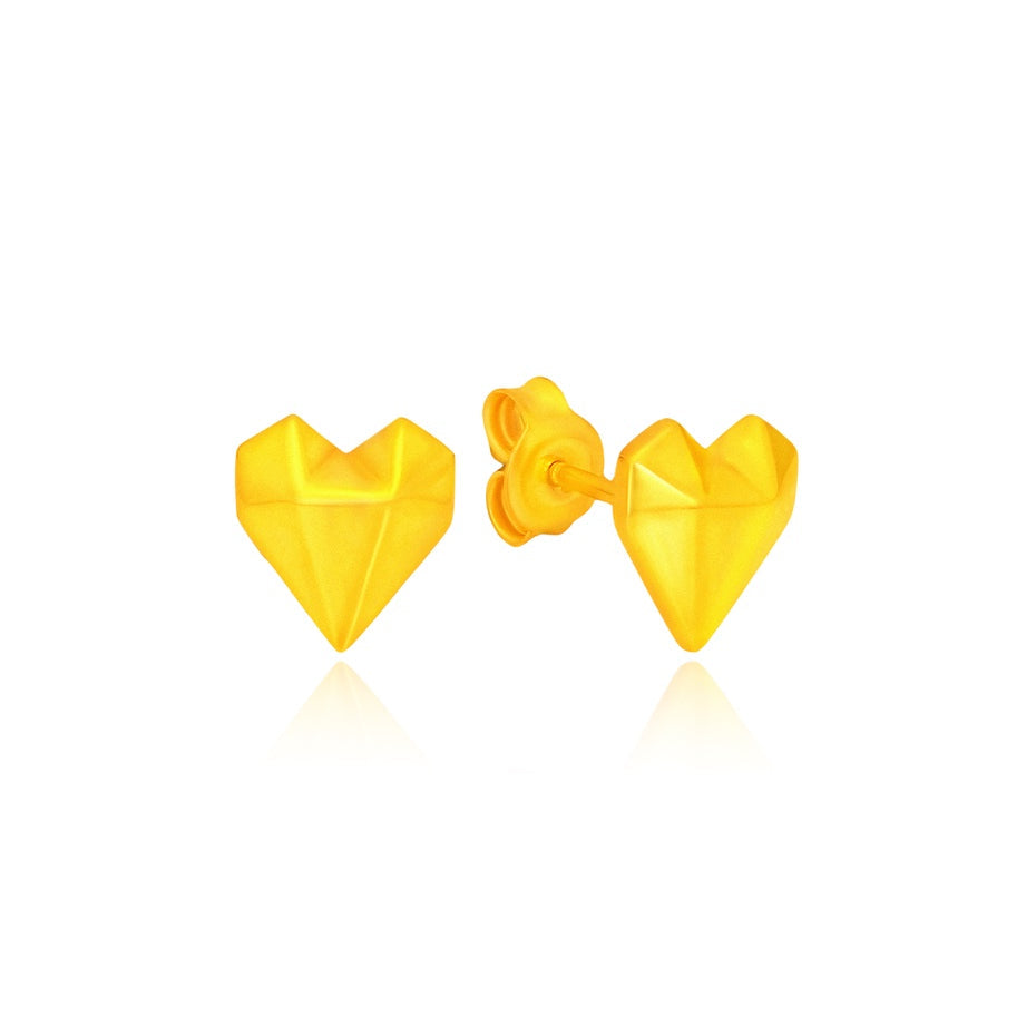 Taka Jewellery 916 22K Gold Earrings Heart shape