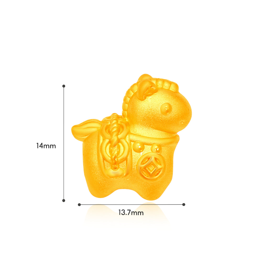 TAKA Jewellery 999 Pure Gold Auspicious Horse Charm