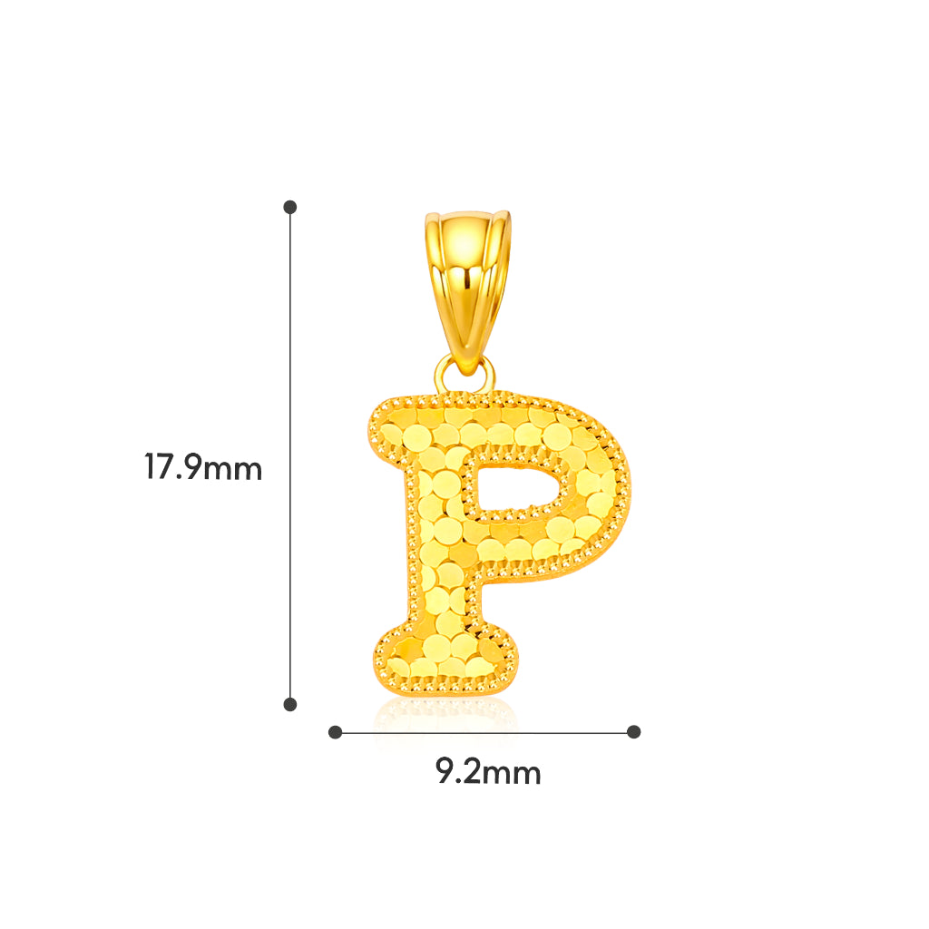 TAKA Jewellery Sparkle Collection Alphabet 916 Gold Pendant