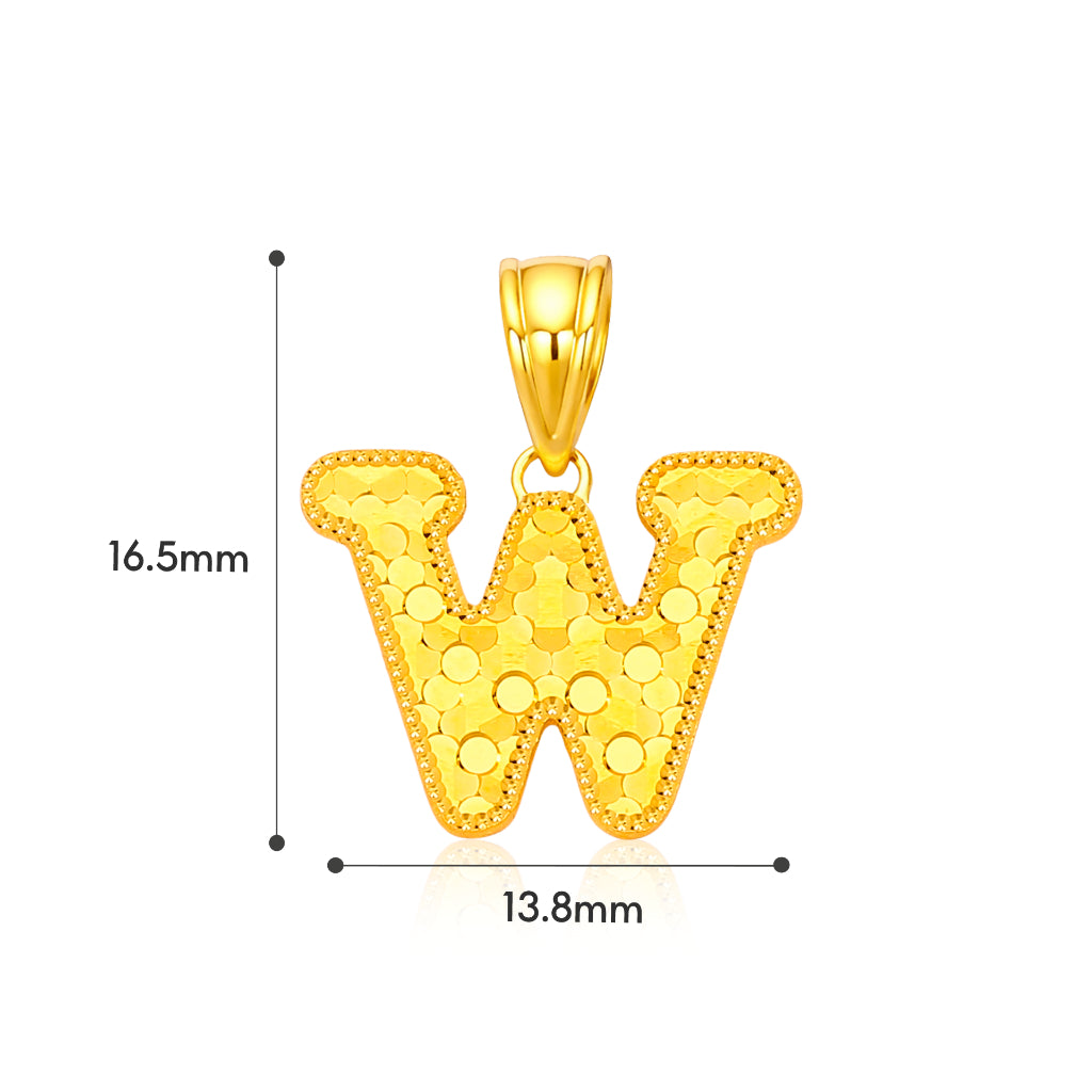 TAKA Jewellery Sparkle Collection Alphabet 916 Gold Pendant