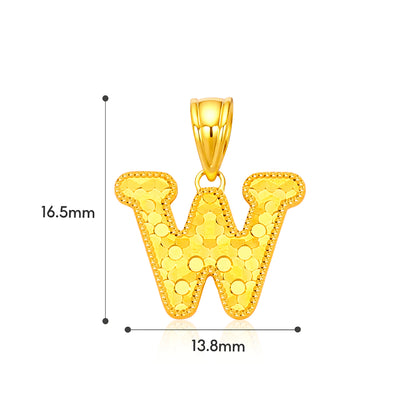 TAKA Jewellery Sparkle Collection Alphabet 916 Gold Pendant
