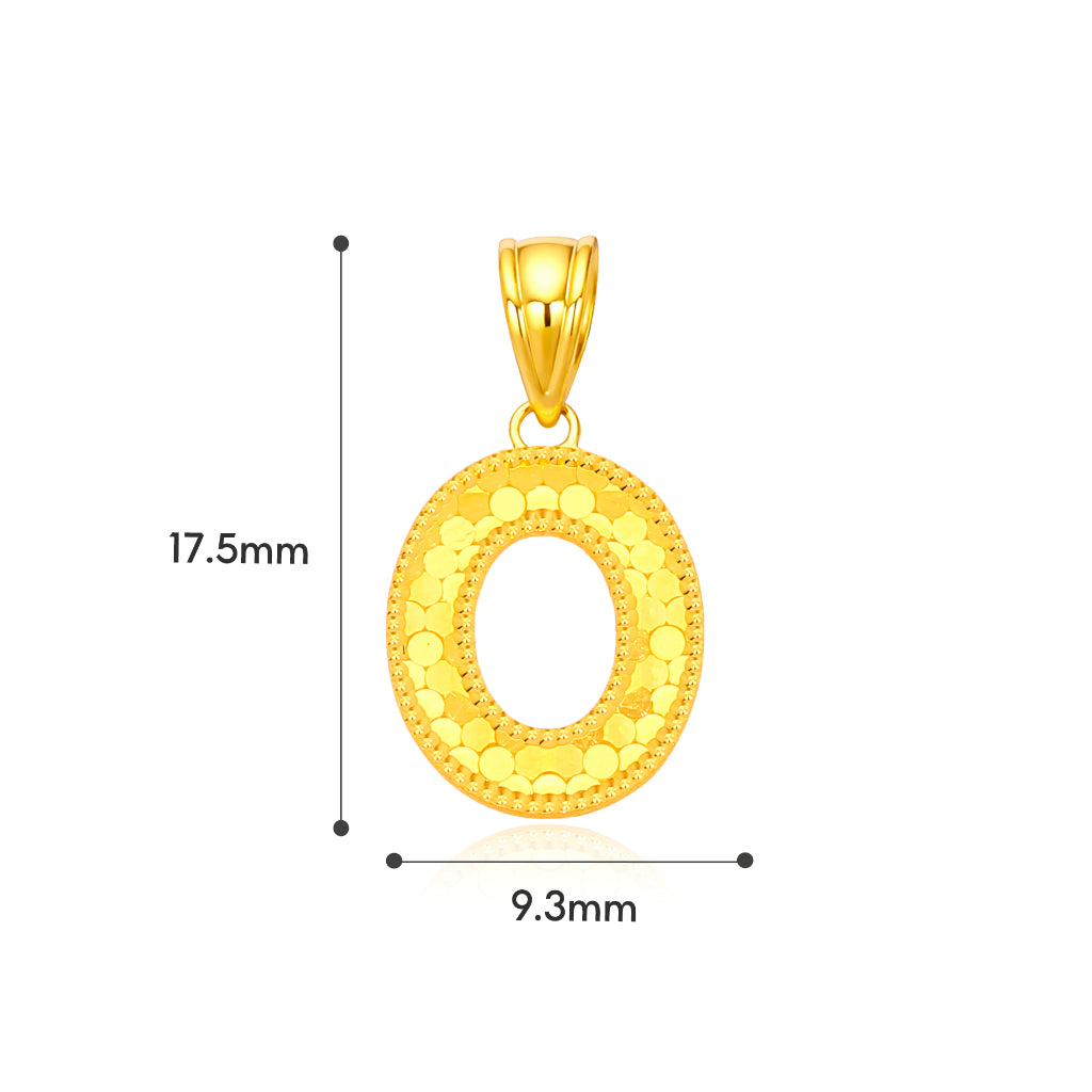 TAKA Jewellery Sparkle Collection Alphabet 916 Gold Pendant
